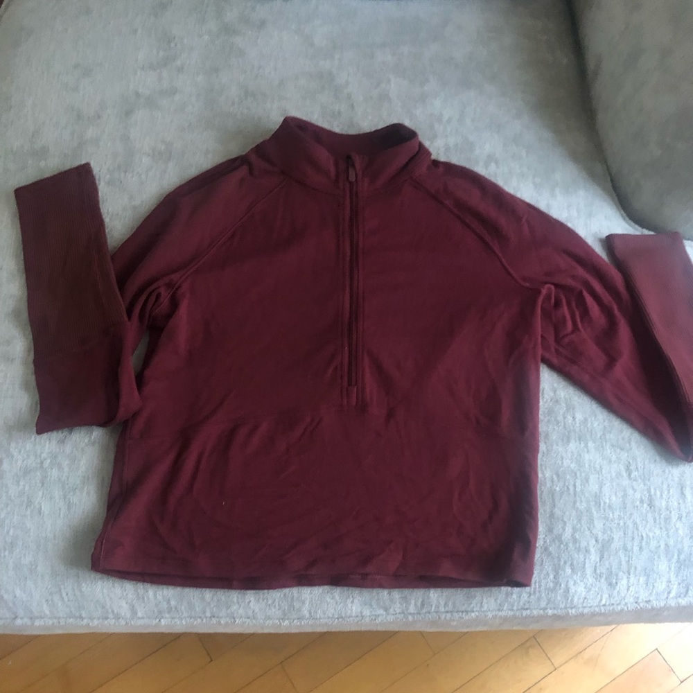 Lululemon cropped half zip long sleeve size Small